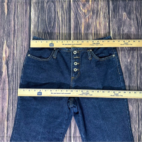 Women’s Vintage Deadstock Elephant Flare Extra Wide Bell Bottoms Dark Denim - Picture 6 of 8